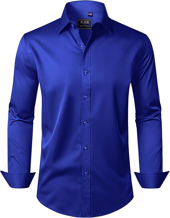 Men's Long Sleeve button down shirts with embroidery