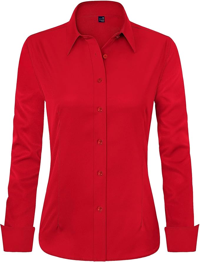 Women's long sleeve button down with embroidery
