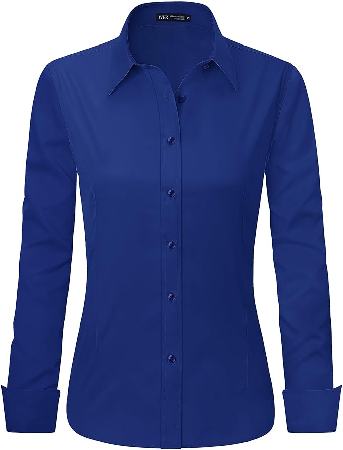 Women's long sleeve button down with embroidery